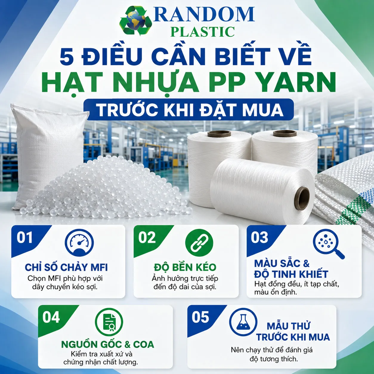 5 điều cần biết về hạt nhựa PP Yarn trước khi đặt mua.