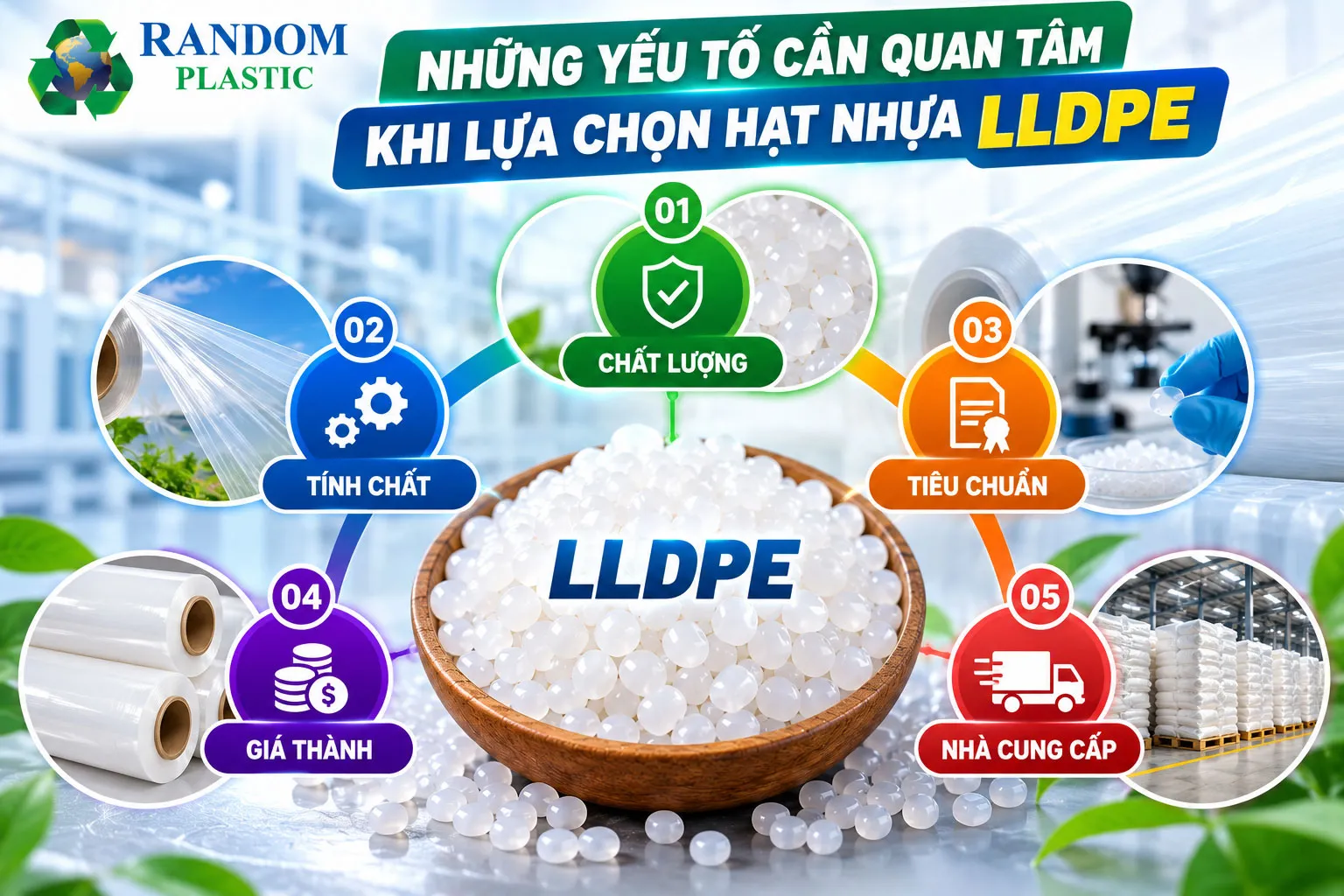 Các yếu tố cần quan tâm khi lựa chọn hạt nhựa LLDPE.