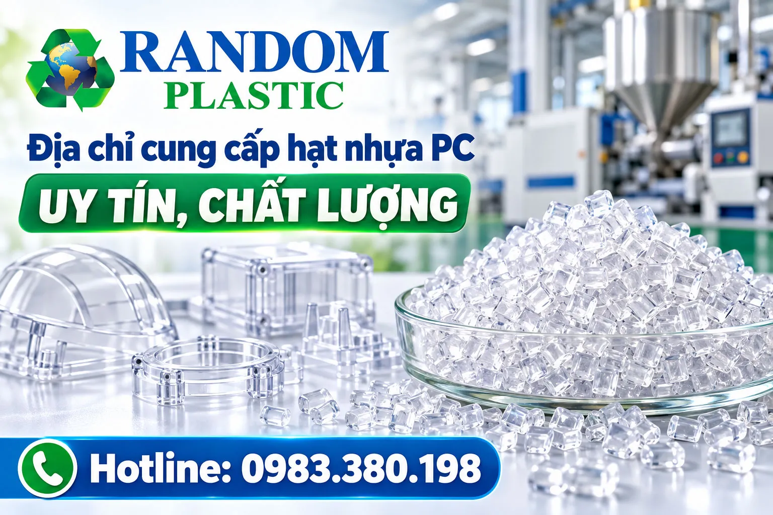 Random Plastic - Địa chỉ cung cấp hạt nhựa PC uy tín, chất lượng.