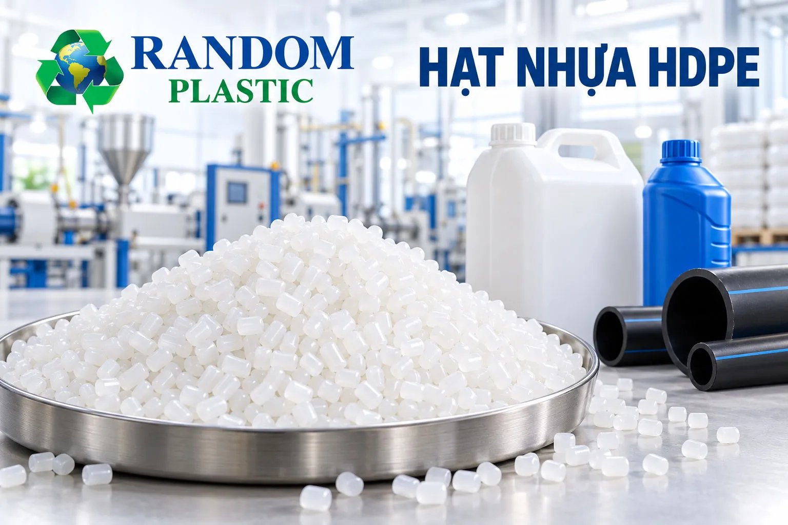 Hạt nhựa HDPE thuộc nhóm nhựa nhiệt dẻo polyethylene có mật độ cao