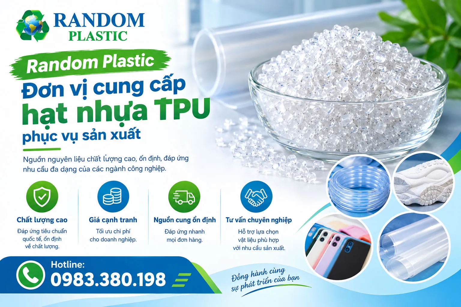 Random Plastic - Đơn vị cung cấp hạt nhựa TPU chất lượng cao hàng đầu hiện nay.