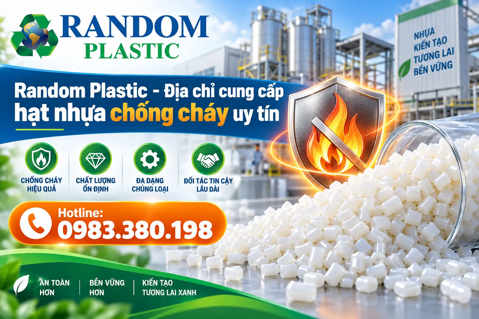 Random Plastic - Địa chỉ cung cấp hạt nhựa chống cháy uy tín.