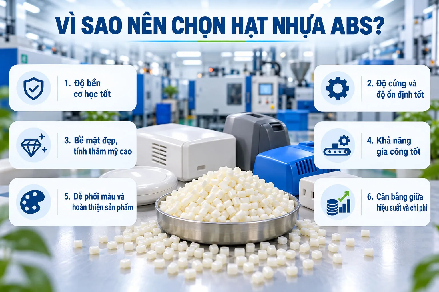 Vì sao nên chọn hạt nhựa ABS?