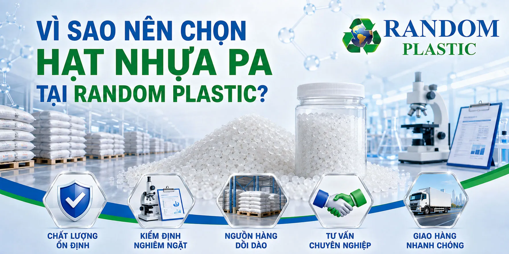 Random Plastic hỗ trợ tìm hiểu đặc tính sản phẩm và lựa chọn nguyên liệu phù hợp với nhu cầu sử dụng.