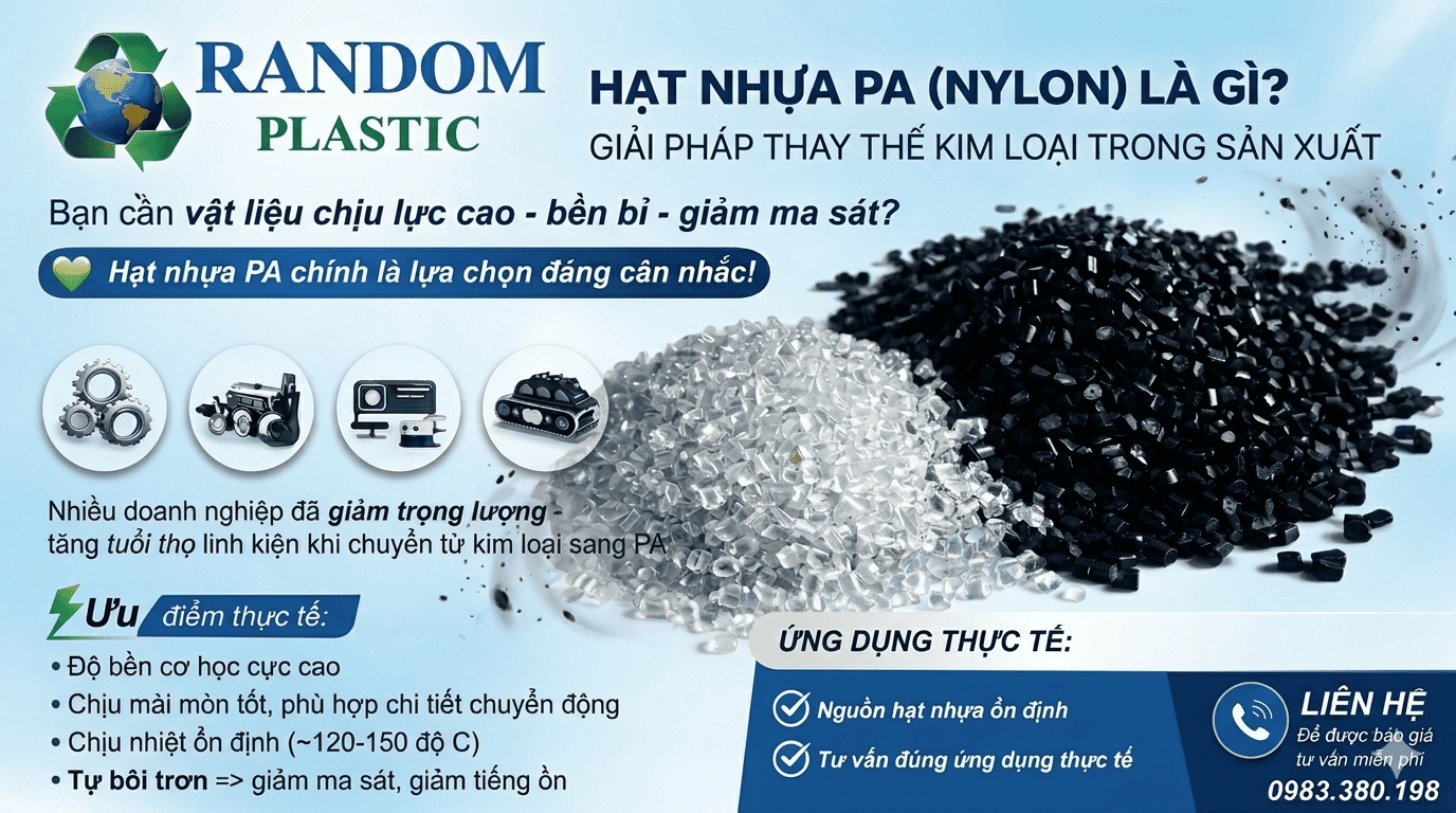 Hạt nhựa PA là gì? Ứng dụng trong công nghiệp