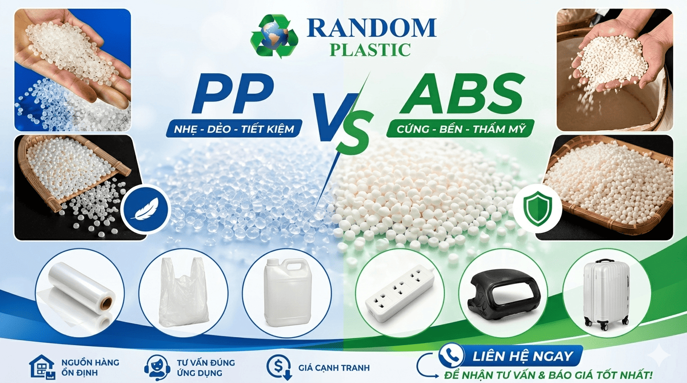 Nhựa ABS và PP khác nhau gì? So sánh chi tiết cho doanh nghiệp
